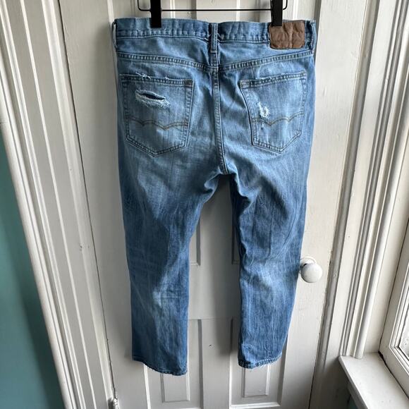 American Eagle Slim Straight Patched Distressed Jeans - Picture 7 of 12